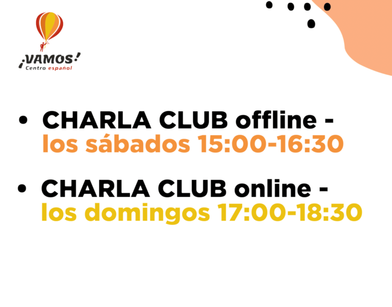 TEMAS. CHARLA CLUB. 28-29 DE OCTUBRE центр испанского языка