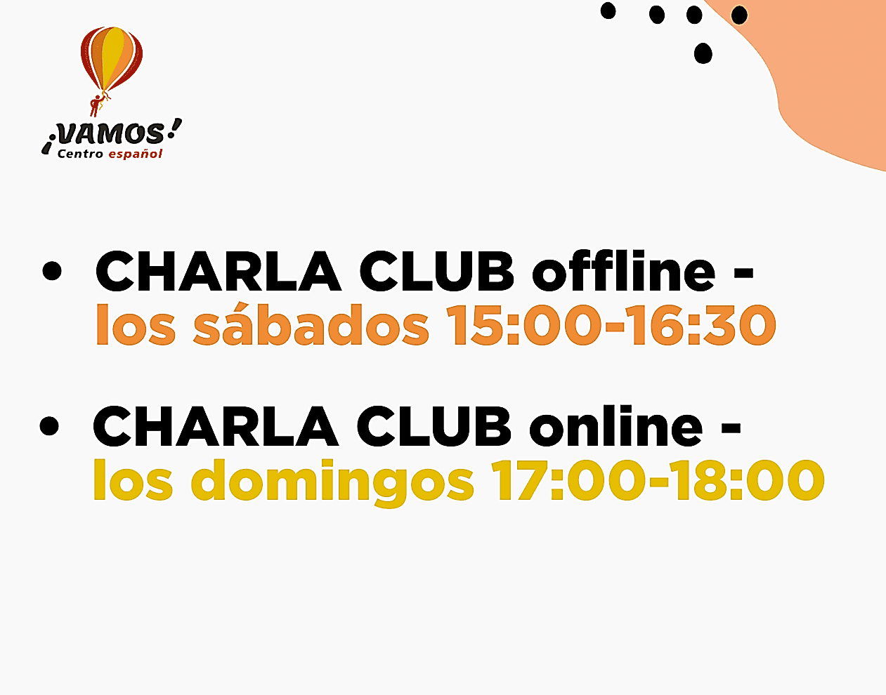 TEMAS. CHARLA CLUB. 16-17 DE DICIEMBRE центр испанского языка